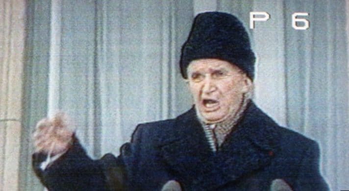נאומו האחרון של צ'אושסקו 1989, צילום מסך