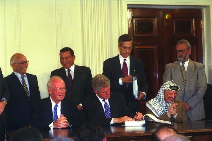החתימה על הסכם אוסלו ב., 1995 // צילום: אבי אוחיון, לע"מ