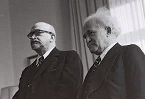 בן־גוריון עם ויצמן, 1949 צילום דוד אלדן, לע״מ