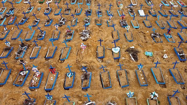 בית קברות מאולתר בברזיל צילום Michael Dantas, AFP via Getty Images
