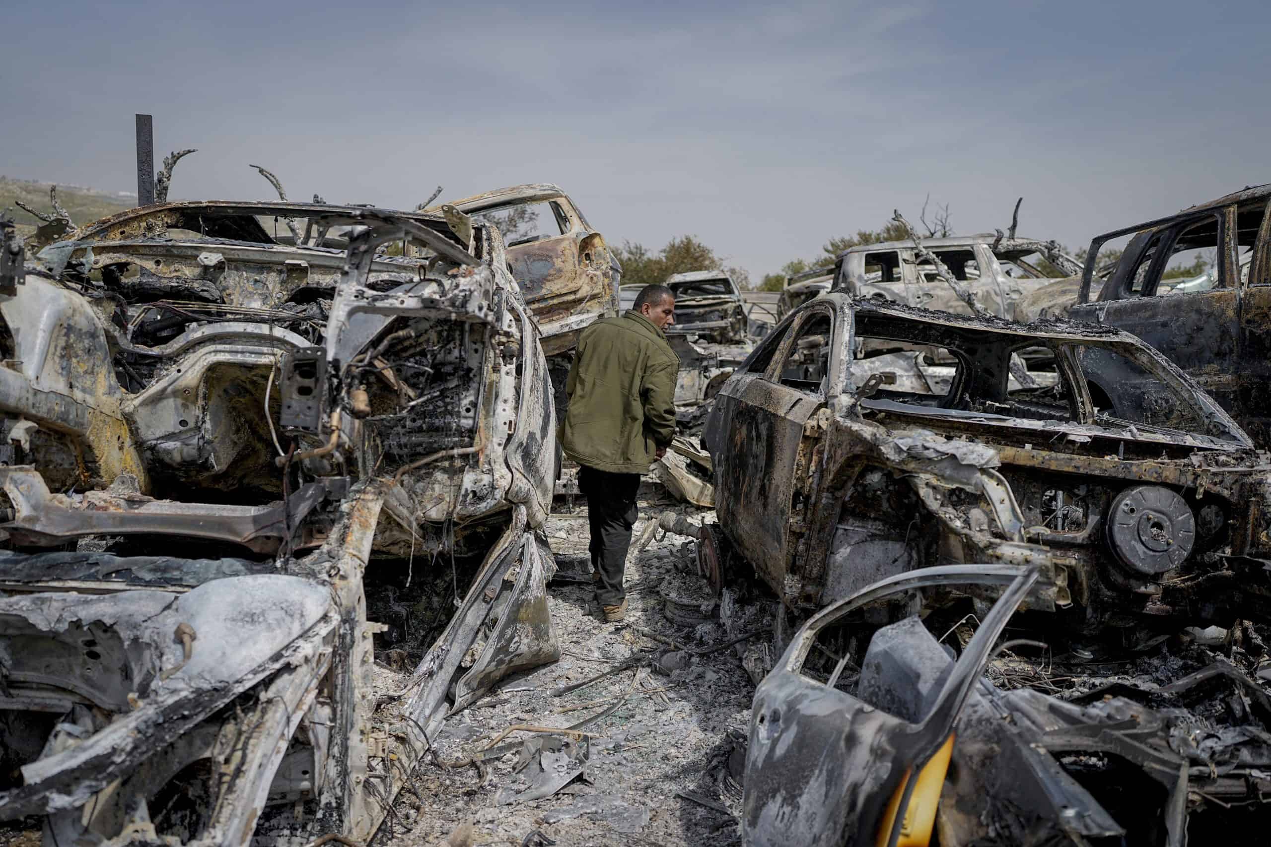 חווארה פוגרום שריפת מכוניות שטחים כיבוש